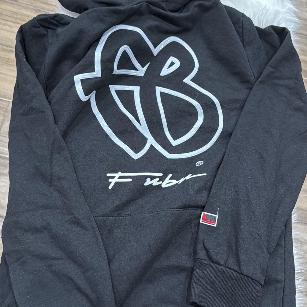 FUBU Black Hoodie with Bold Logo